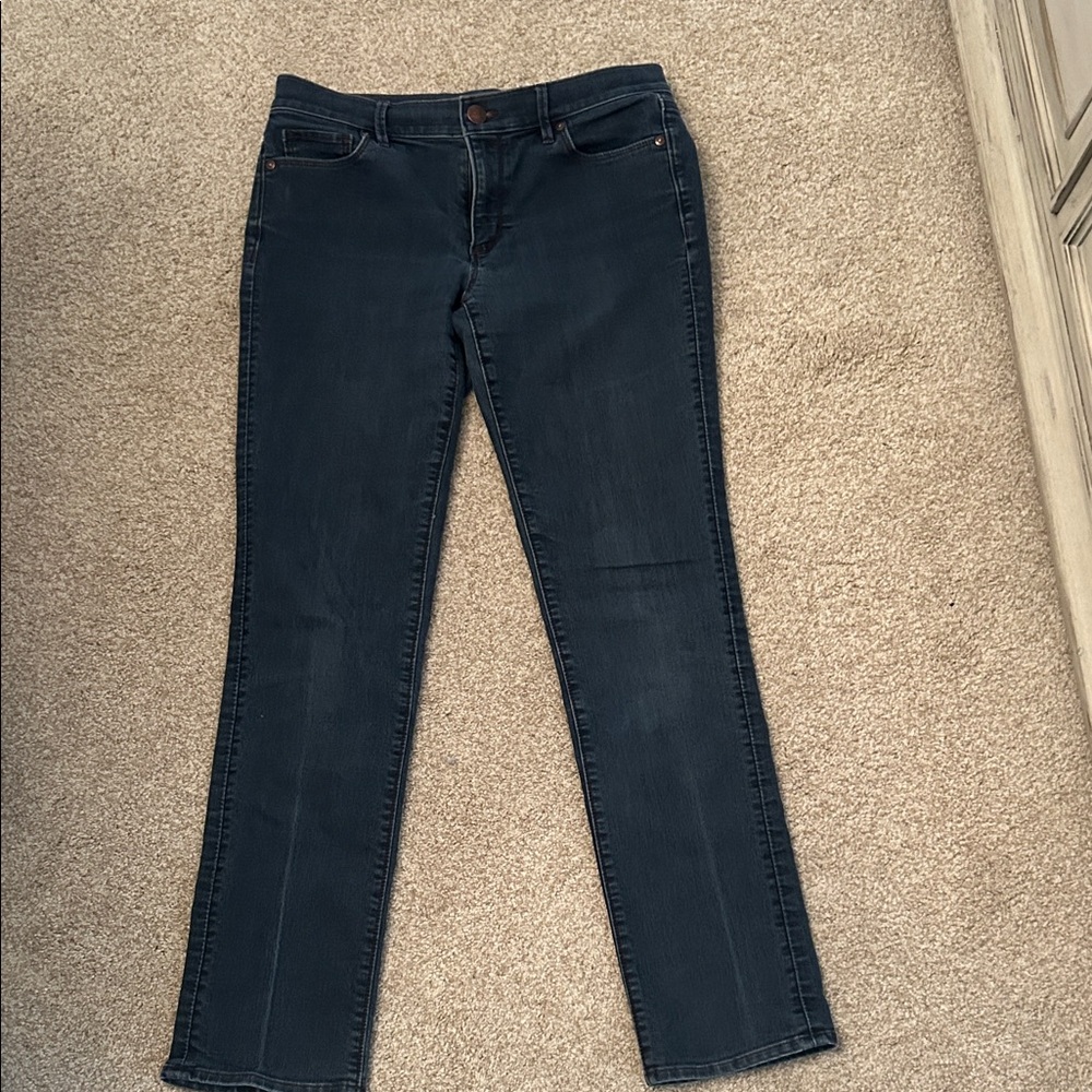 LOFT Women's Dark Indigo Straight-Leg Jeans